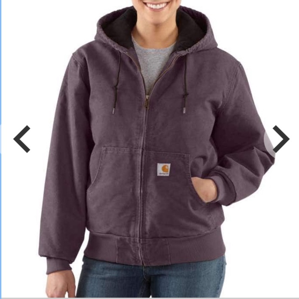 Carhartt Flannel Hooded Jacket - Dusty Plum